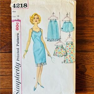 Simplicity Blue Chemise Pattern